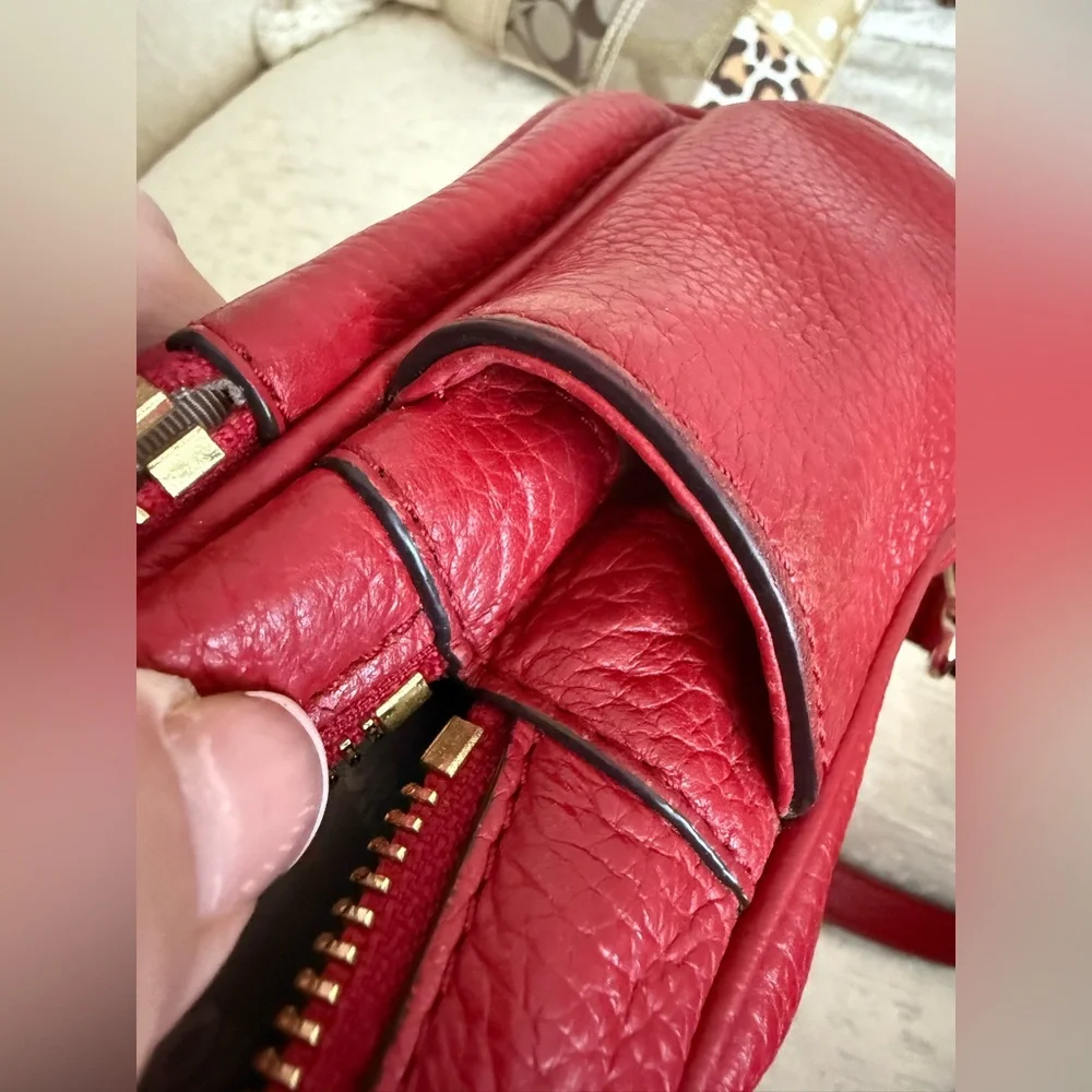 Michael Kors Abbey XS Studded Red Backpack with Gold Studs
Size 7 by 8 by 3 - Picture 11 of 16